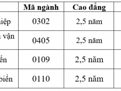 TRƯỜNG CAO ĐẲNG DUYÊN HẢI THÔNG BÁO TUYỂN SINH 2021
