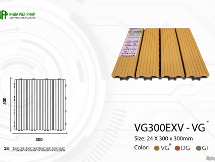 VỈ GỖ NHỰA VG300EXV NHỰA VIỆT PHÁP