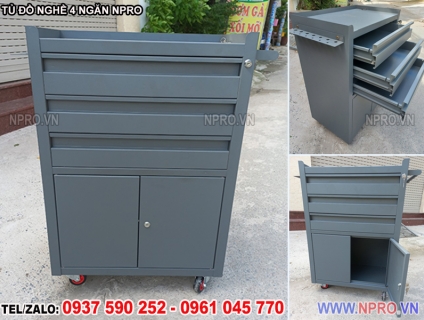 Tủ 4 ngăn, tủ đựng đồ nghề sửa xe, tủ đựng dụng cụ 4 ngăn