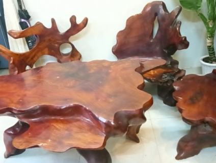 THANH LÝ BỘ BÀN GHẾ GỖ HƯƠNG ĐÁ MỚI 95%