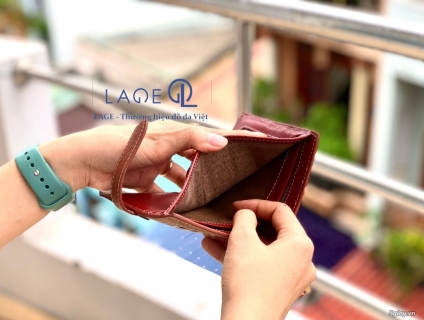 Ví nữ da bò phối vải - tận xưởng không qua trung gian