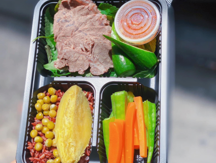 Hộp Nhựa Đen Đựng Cơm 3 Ngăn JBHT88 Mang Về