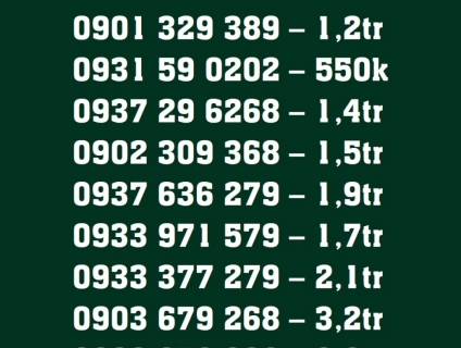 Sim Số Đẹp Giá Rẻ Đầu 09 Trả Trước  giá tốt tại 5giay.vn