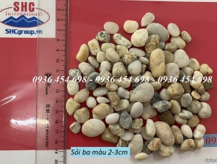 Sỏi ba màu tự nhiên 2-3cm