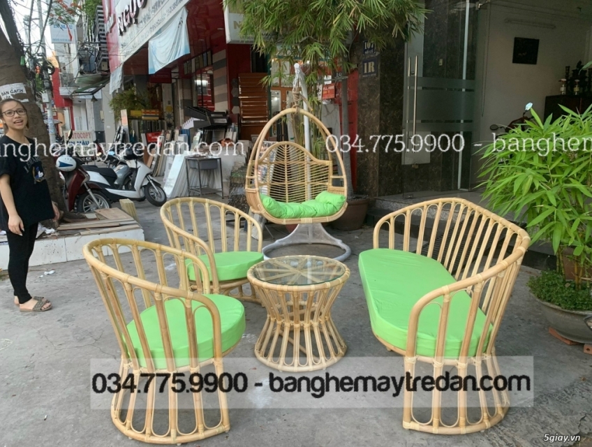 Bàn ghế sa lông mây phòng khách