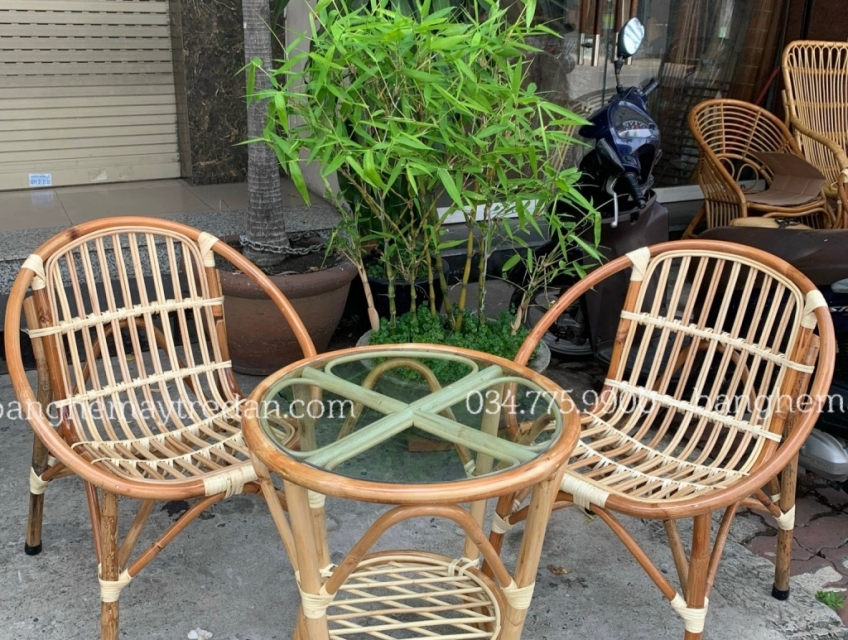 Bàn ghế mây cafe rẻ đẹp