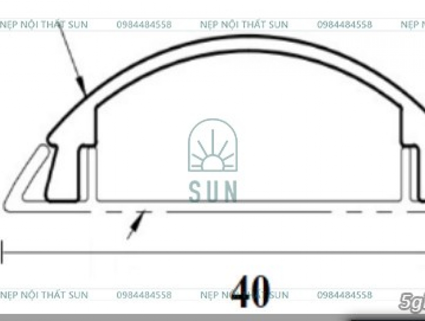 Nẹp Luồng Dây Điện Trang Trí Bằng Hợp Kim Nhôm Bình Dương