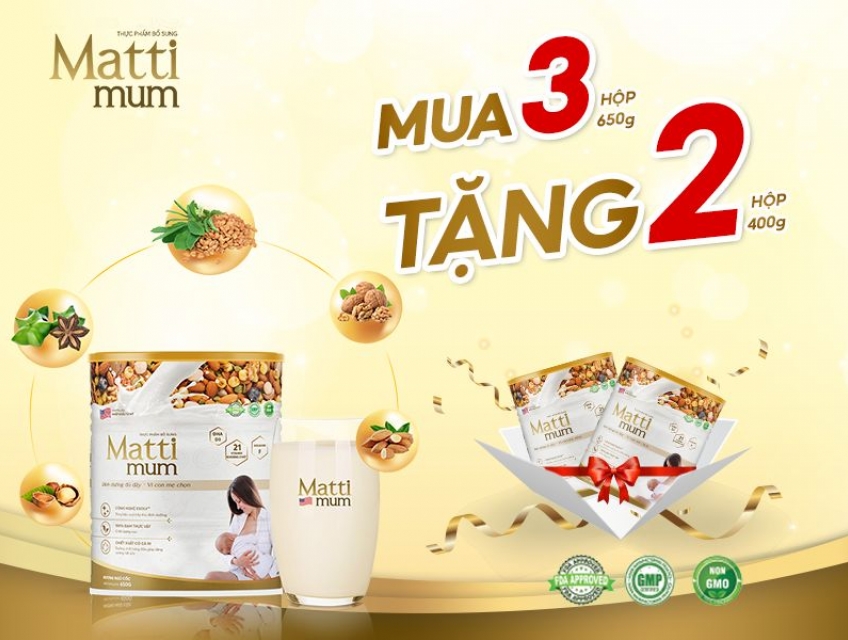 Chương trình khuyến mãi Matti Mum mua 4 tặng 2 siêu hấp dẫn