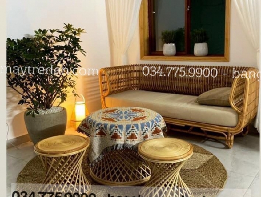 Bộ bàn ghế mây phòng khách