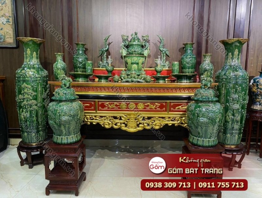 Đồ thờ gốm sứ Bát Tràng chính gốc làng nghề Gia Lâm - Hà Nội
