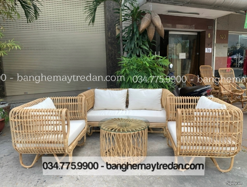 Bàn ghế sofa mây nữ hoàng