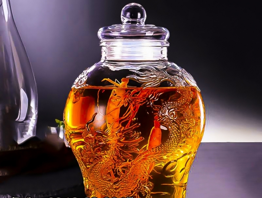 Bình Thủy Tinh Ngâm Rượu Long Phụng 15L, Ngâm Trái Cây, Ngâm Mật Ong