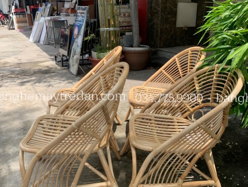 Ghế cafe mây tự nhiên