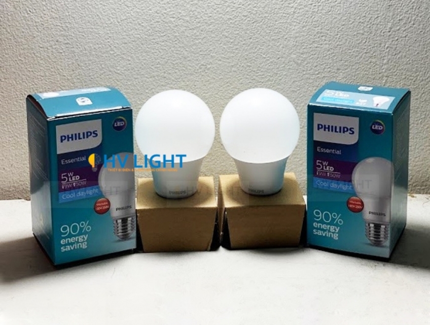 Đèn led bulb Philips ESS 5W E27 A60 dùng trang trí căn hộ