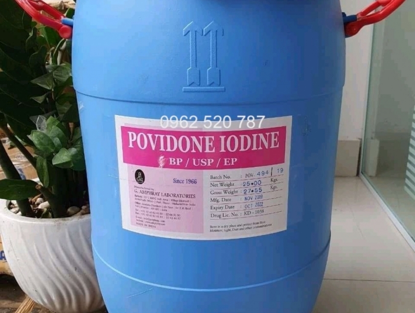 Povidone Iodine Amphray Ấn Độ diệt khuẩn, xử lý nước, dùng cho trại gi