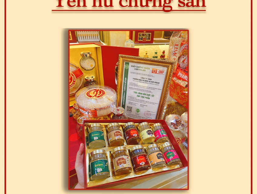 Yến hũ chưng sẵn 6 vị – 70ml (Set 10 hũ )