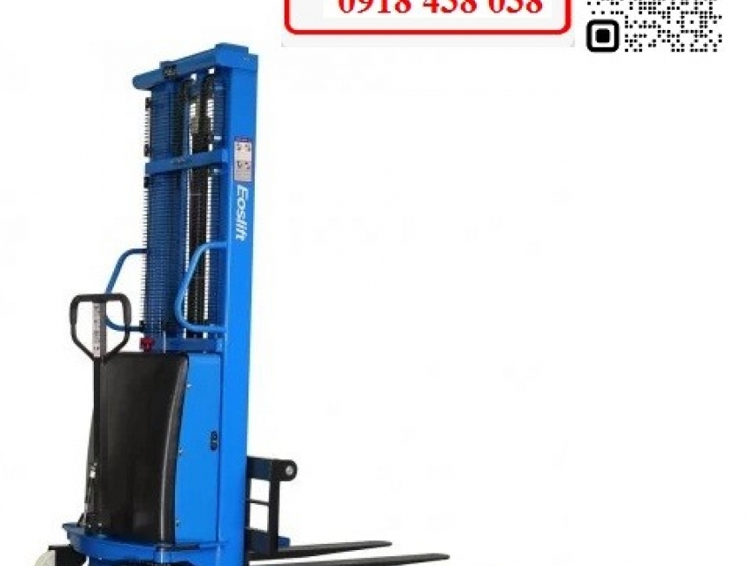 Toàn quốc: Xe nâng bán tự động 1500kg nâng cao 3m, sẵn hàng