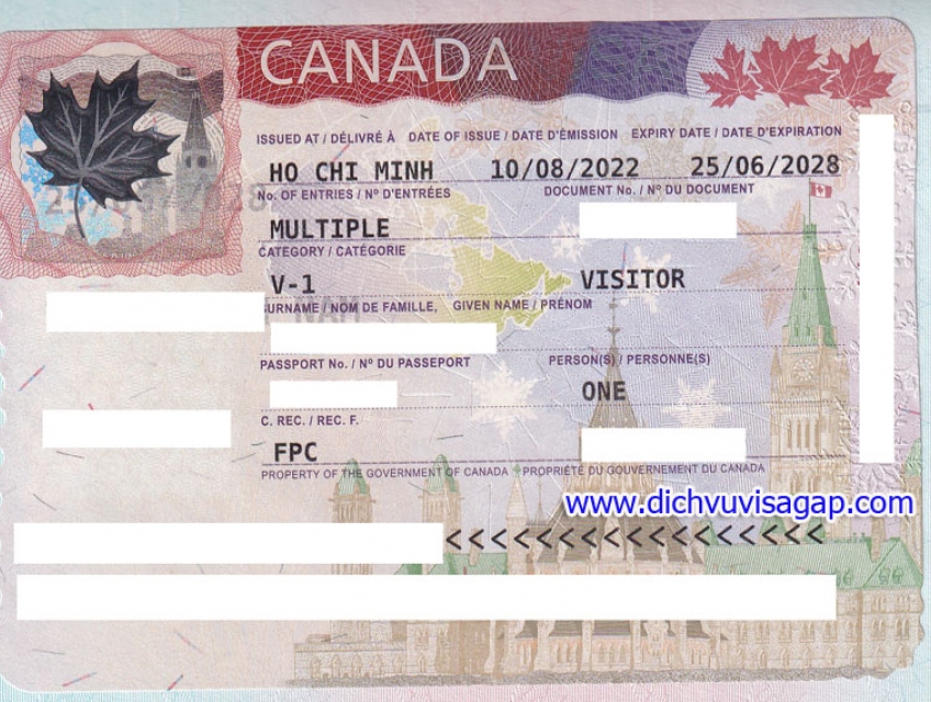 Dịch vụ làm visa Canada diện du lịch, công tác, thăm thân