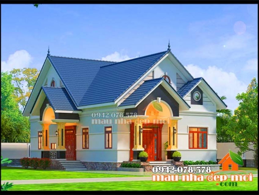 Nhà mái thái cấp 4 nông thôn 4 phòng ngủ 180m2 thiết kế đẹp