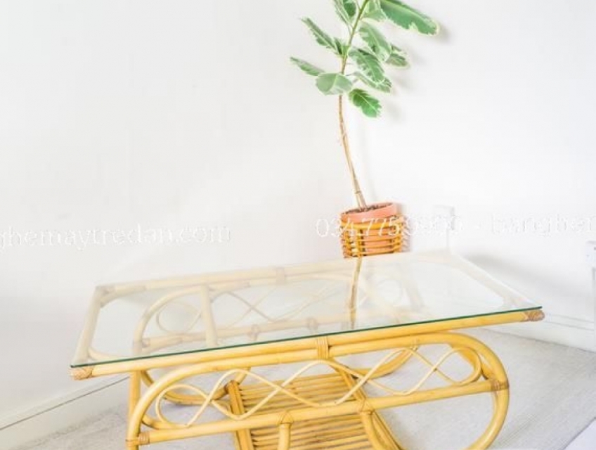 Bàn sofa mây tự nhiên