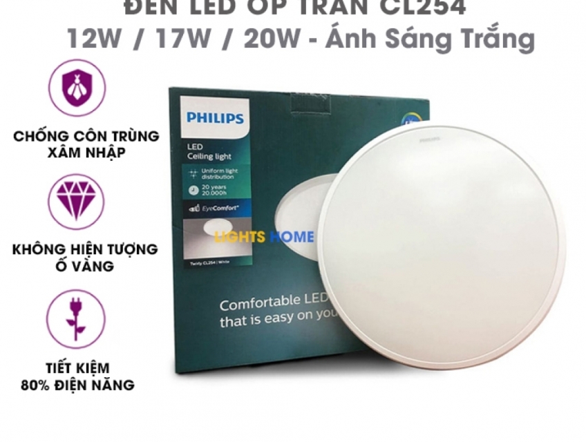 Đèn ốp trần trang trí 17W Philips Led CL254 chính hãng | HV Lighting