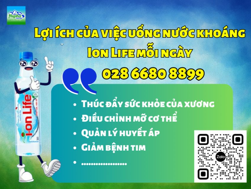 Nước uống ion life Gò Vấp, uy tín, đảm bảo sức khỏe