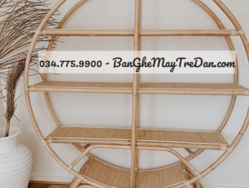 Kệ mây hình tròn độc đáo