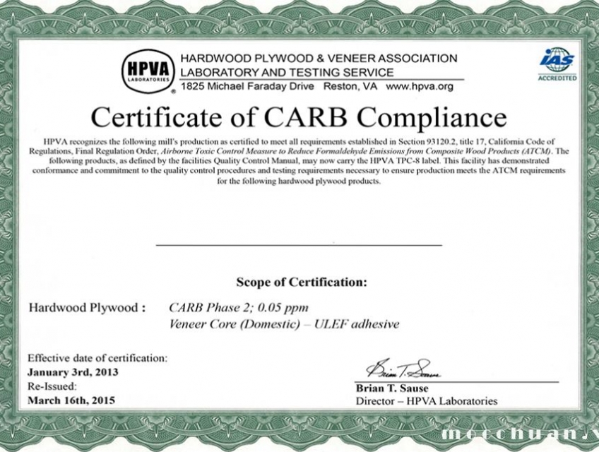 Tiêu chuẩn Carb P2 và cách chọn mua ván gỗ công nghiệp đạt chuẩn Carb
