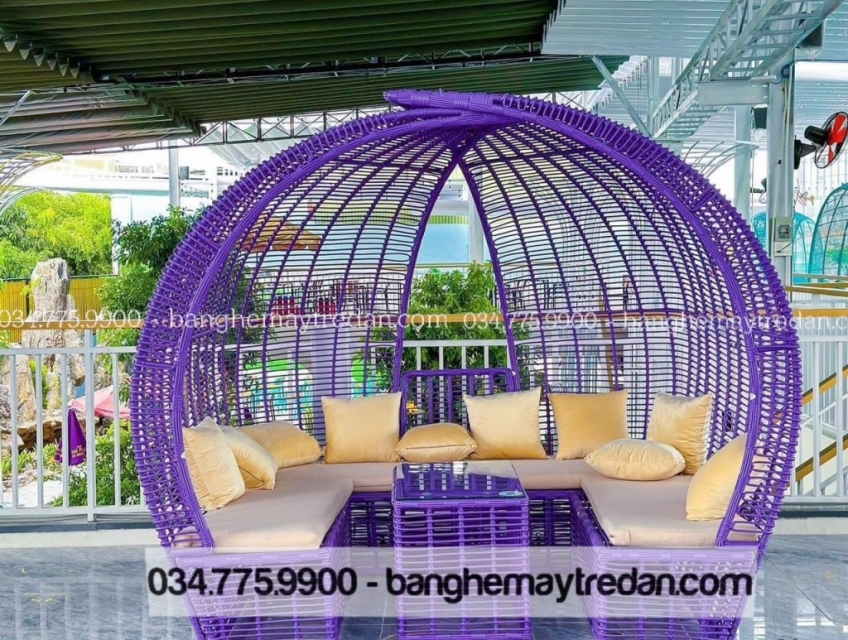 Ghế tổ chim màu tím đẹp