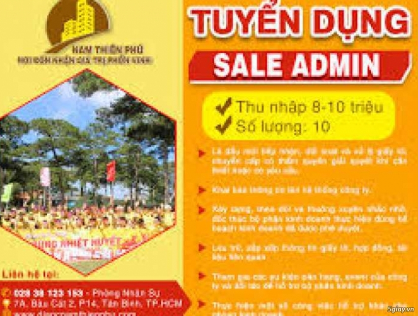 TUYỂN DỤNG NHÂN VIÊN SALE ADMIN