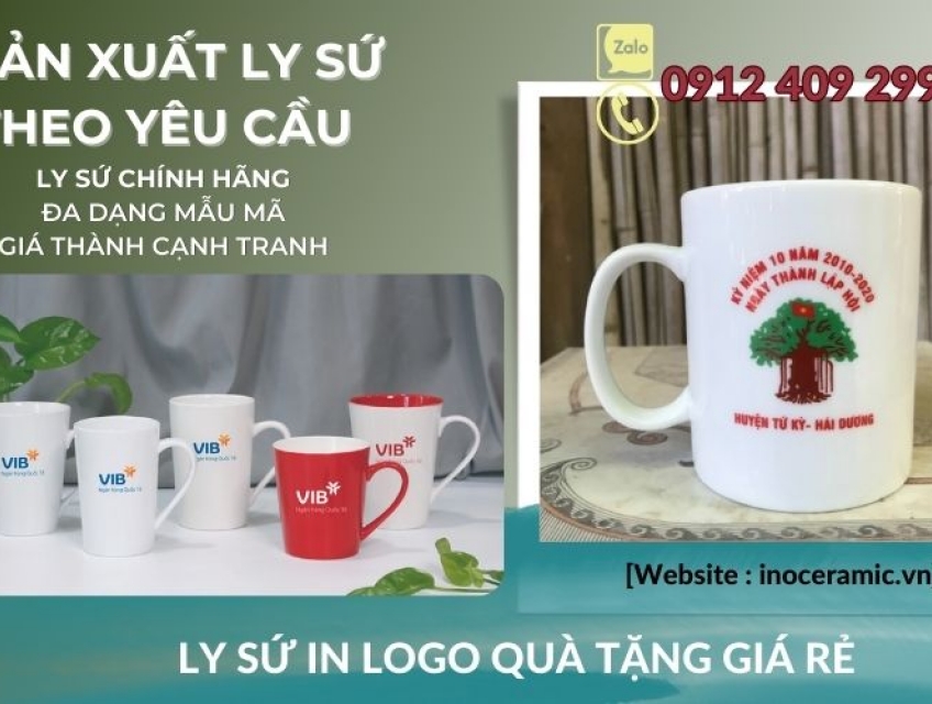 Cung Cấp Ly Sứ In Logo Số Lượng Giá Rẻ Tại TP HCM