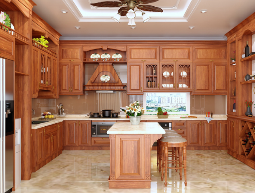 Cách bảo quản các mẫu tủ bếp gỗ gõ đỏ đẹp