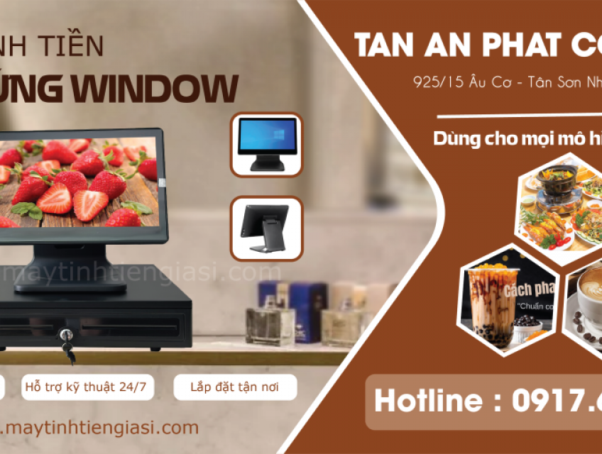 Máy tính tiền cho quán ăn, quán nhậu, quán cafe : 0917.66.4444