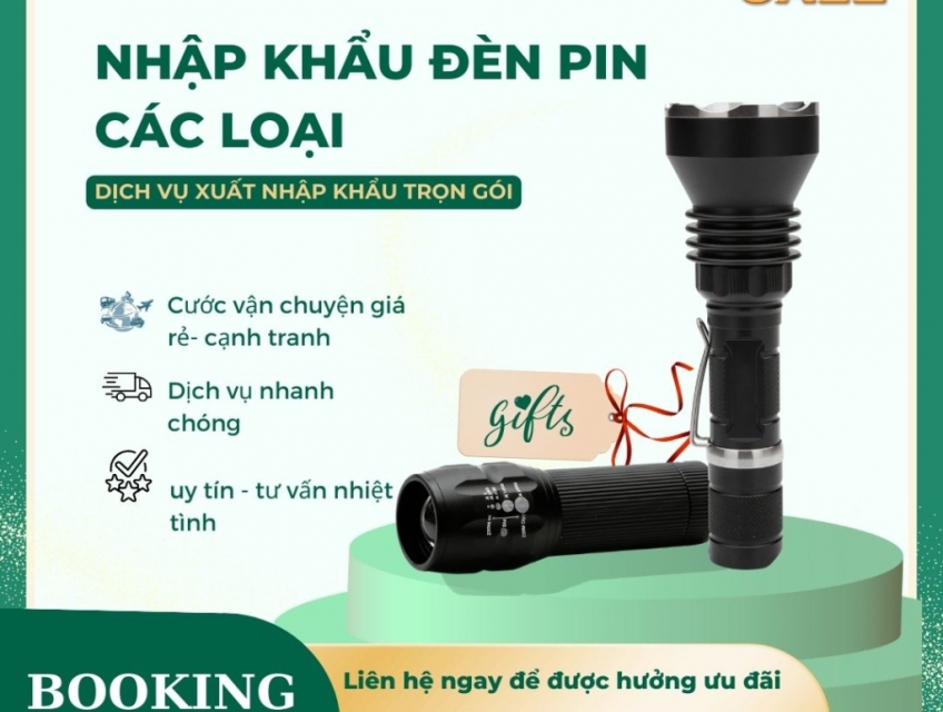 Thủ tục hải quan nhập khẩu đèn pin mới nhất