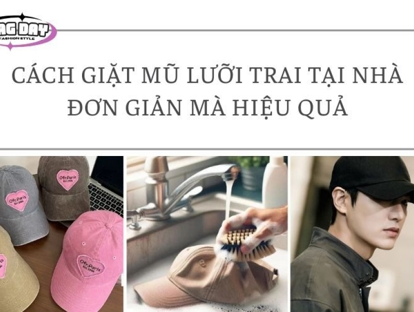 Cách giặt mũ lưỡi trai tại nhà đơn giản mà hiệu quả
