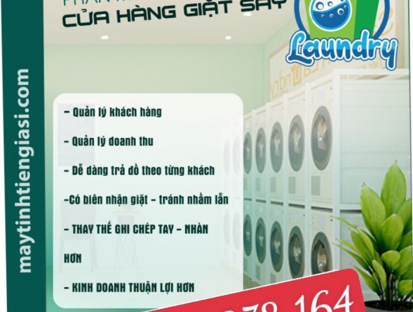 Máy tính tiền cho tiệm giặt sấy trọn bộ-0868878164