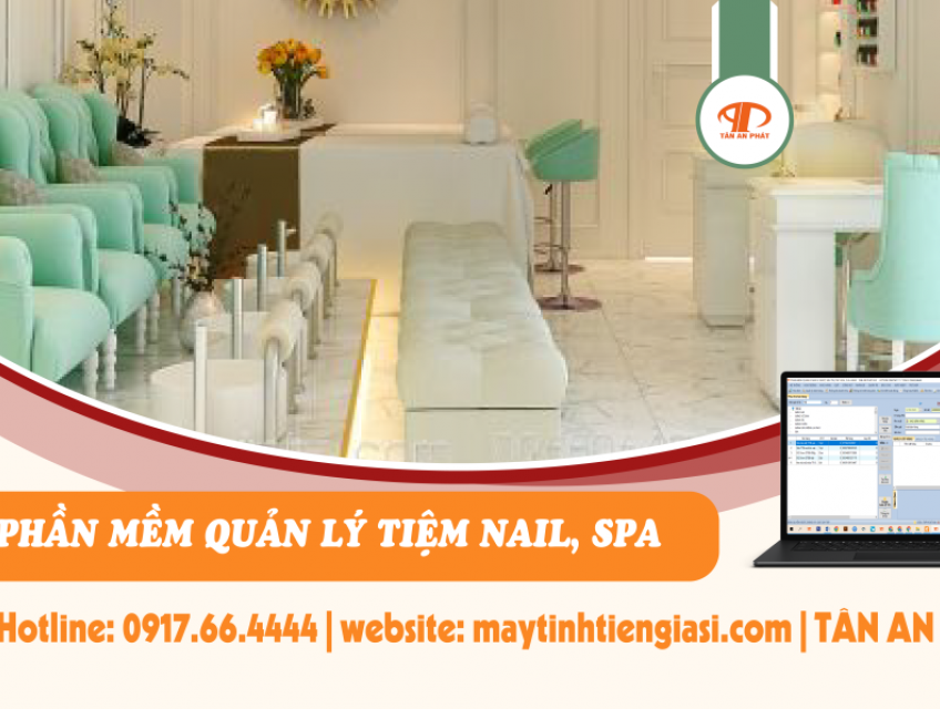 Máy tính tiền cảm ứng cho tiệm nail, spa : 0917.66.4444
