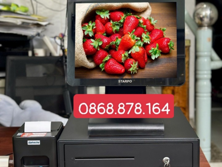 Lắp đặt máy tính tiền cảm ứng và phần mềm quản lý khách sạn -0868.878.164