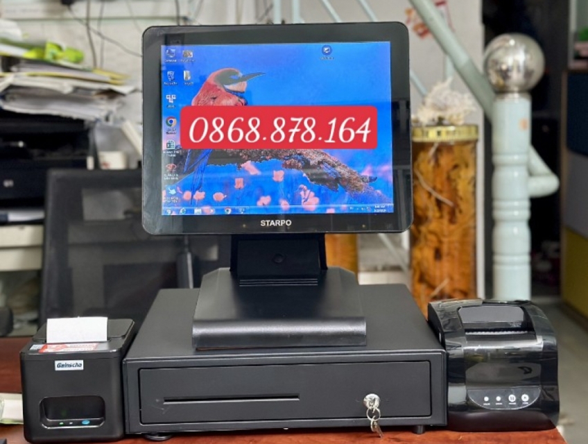 Bộ Máy Tính Tiền Trà Sữa/ Cafe Nước Ép giá rẻ -0868.878.164