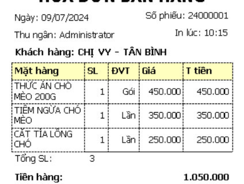 Chuyên máy tính tiền cho cửa hàng PET SHOP : 0917.66.4444