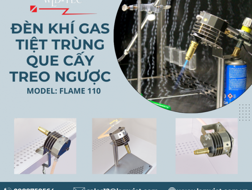 Đèn Khí Gas Tiệt Trùng Que Cấy Treo Ngược