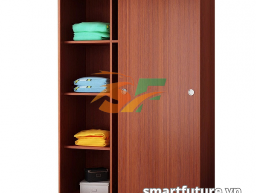 Tủ quần áo 1m2 cửa lùa gỗ công nghiệp
