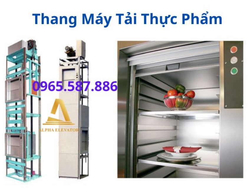 Thang máy tải thực phẩm cho nhà hàng của Alphalift Việt Nam