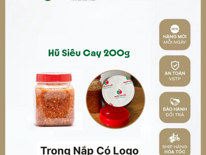 Muối Sốt Chú Hải Siêu Cay Hũ Nhỏ 200g - Muối Tây Ninh Chú Hải