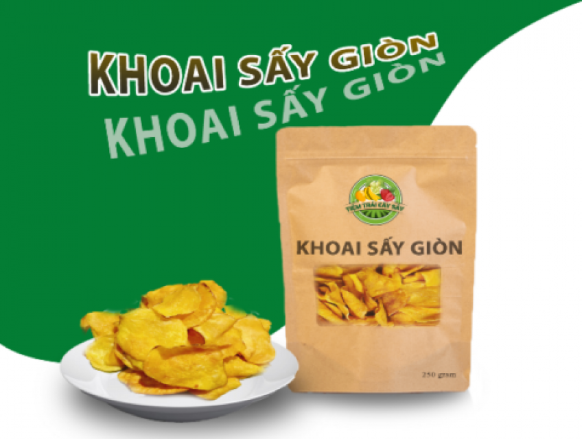Khoai lang sấy giòn 250 gram sẽ chứa bao nhiêu calo?