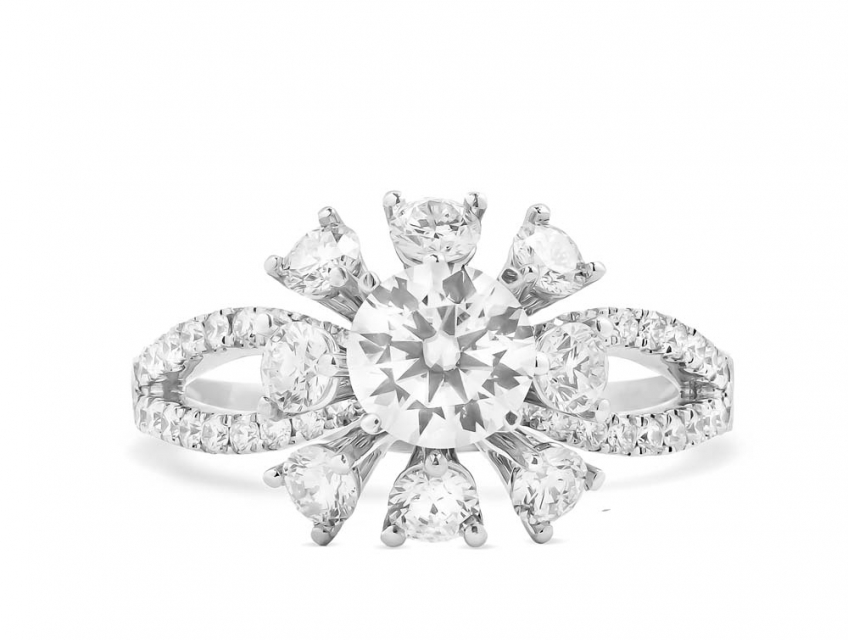 Ổ Nhẫn Kim Cương Blooming Flower 1175