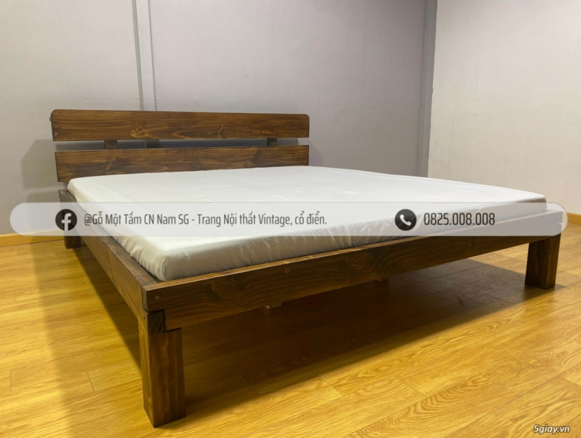 Giường gỗ thông giá tại xưởng quận 12 - 0825.008.008
