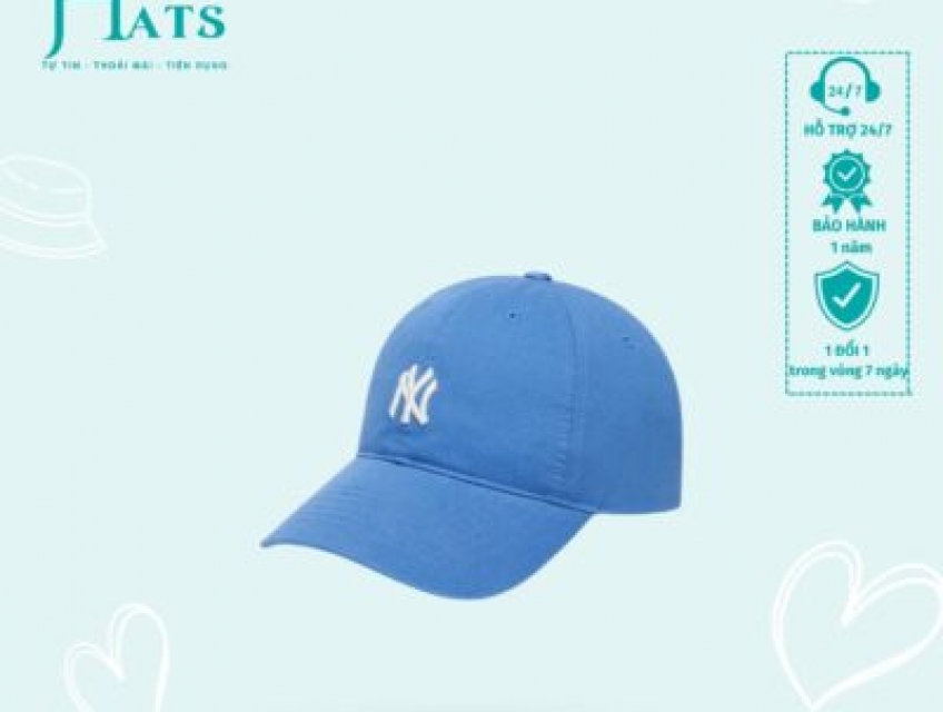 Mũ Lưỡi Trai Thêu Chữ MLB Basic