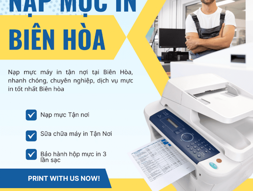 Nạp Mực Máy in Tại Biên Hòa - 0918025685 Hiếu