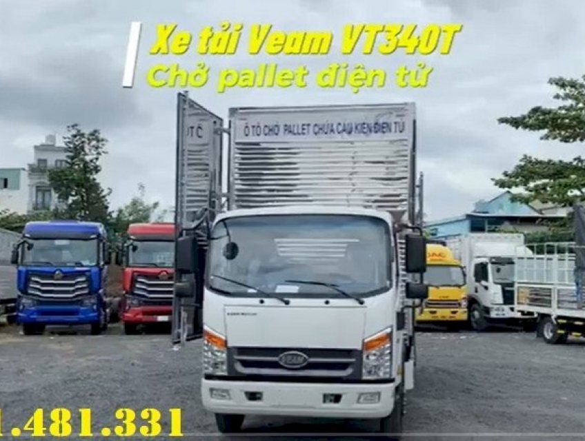 Bán xe tải Veam thùng kín pallet 32 khối, xe tải Veam VT340 pallet